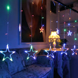 LumiSter 3.5M Star Curtain Lights – 138 LED Fairy Lights Christmas Lights