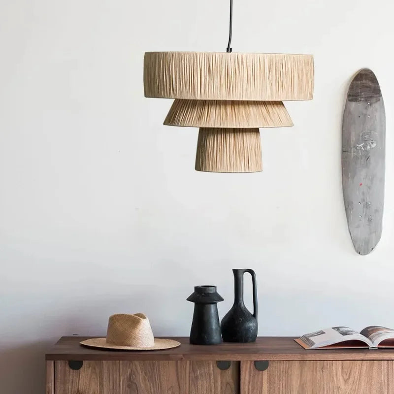 ZENLUMI Japanse Rieten Hanglamp - hanglampen