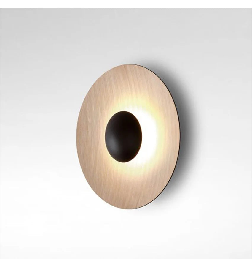 NordicGlow – Moderne Houten Rond LED Wandlamp - wandlamp - afmetingen