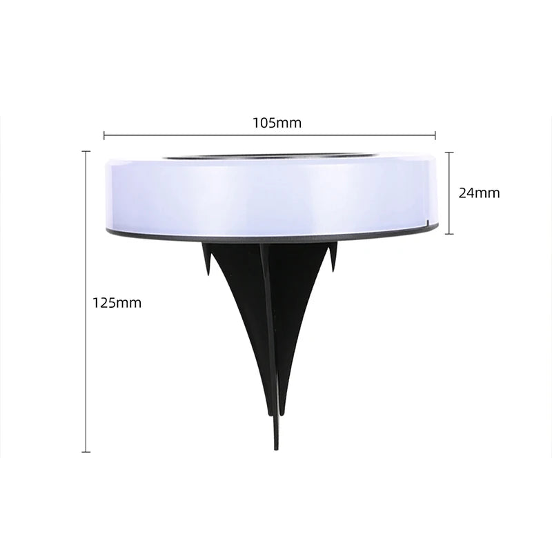 Moderne Zonne-Energie LED Tuinlamp - buitenverlichting - afmetingen