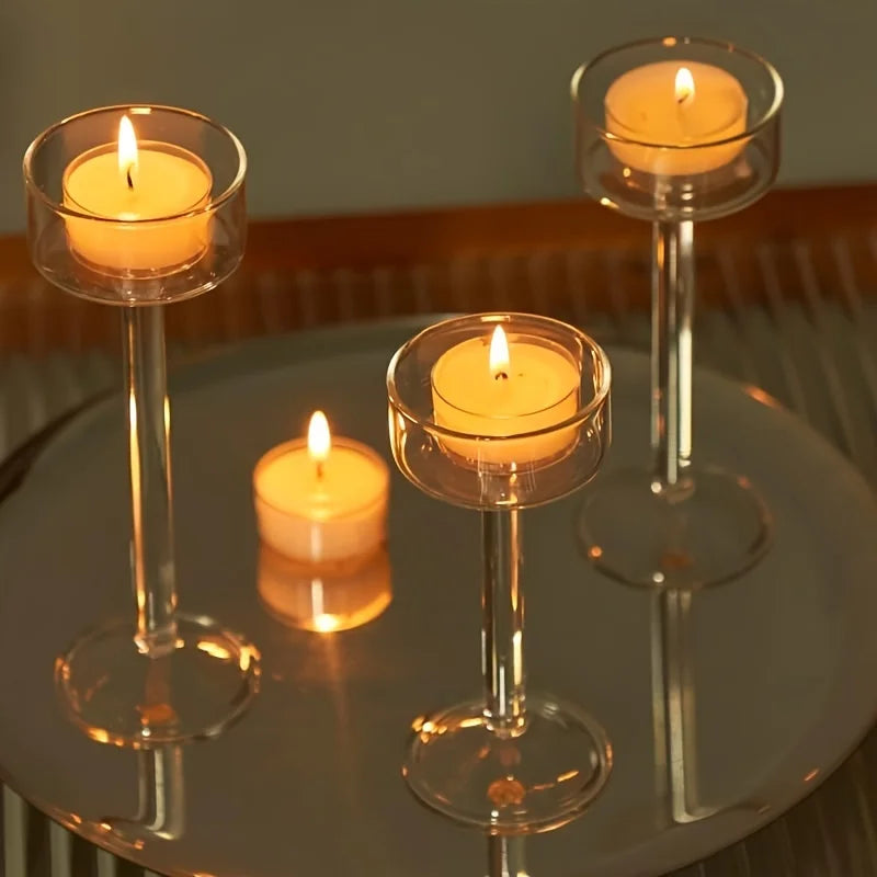 LumaVase Glazen Kandelaar Set - tafellampen - close-up