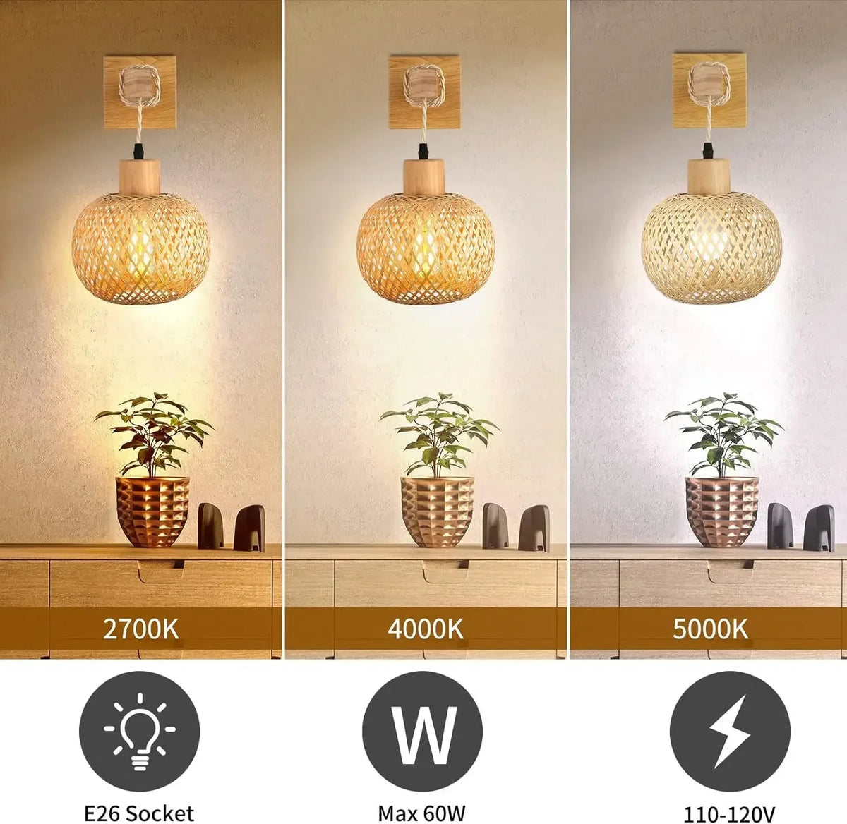 BAMBULUX Bamboe Wandlamp - wandlamp - materiaaldetail