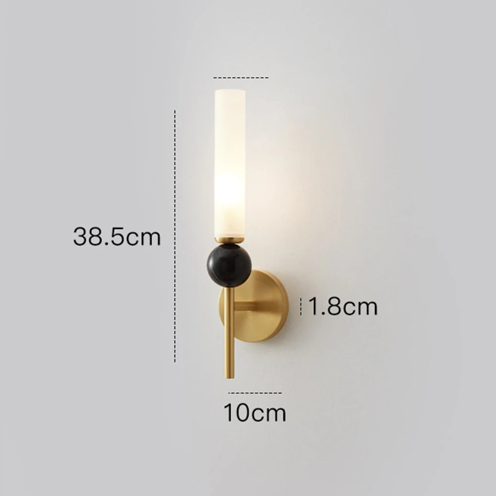 Luxe Moderne Wandlamp “Aurum Glow” - wandlamp - zijaanzicht