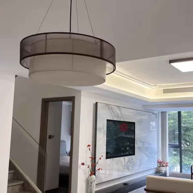 Luxe “SilkAura Moderne Hanglamp” - hanglampen - zijaanzicht