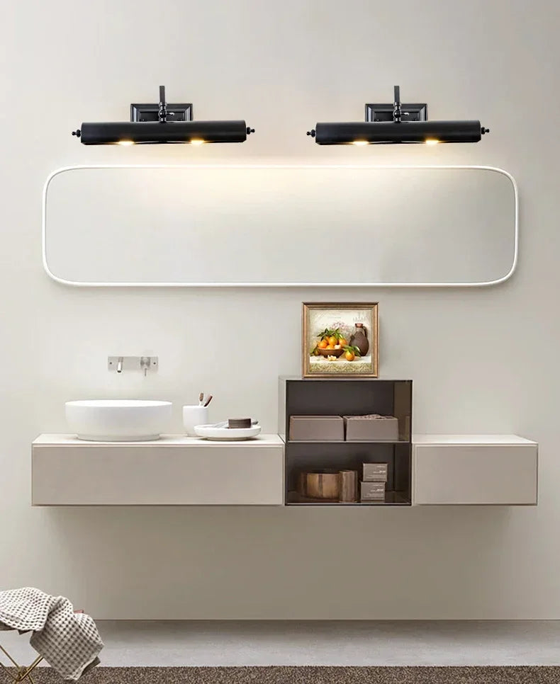 ReflektiLux Retro LED Spiegelwandlamp - wandlamp - sfeerbeeld