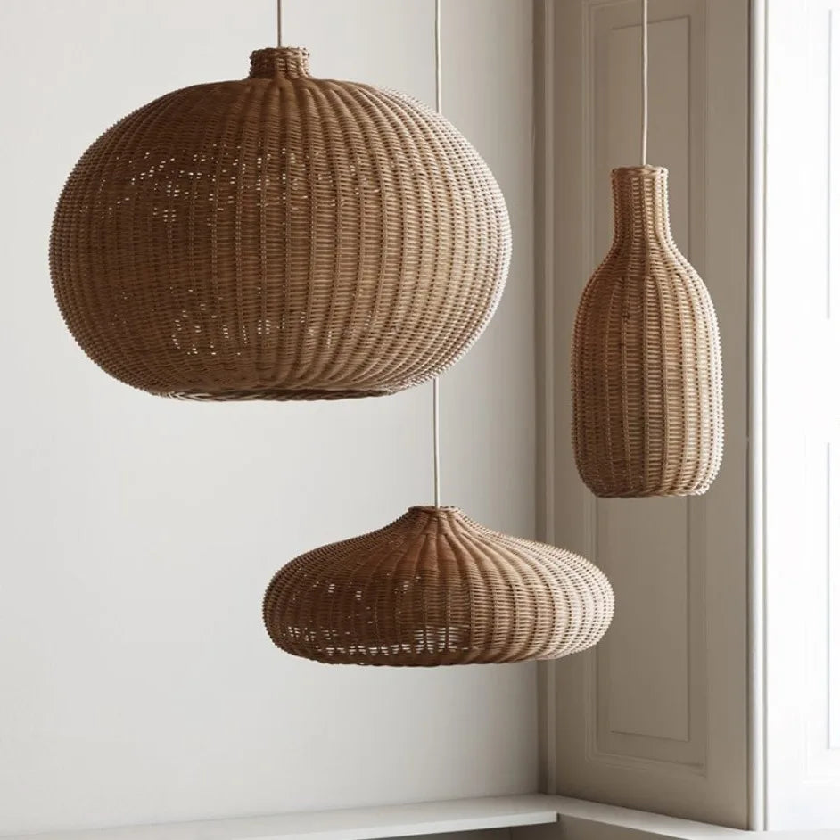 Bohemian Wicker Pendant Light - hanglampen