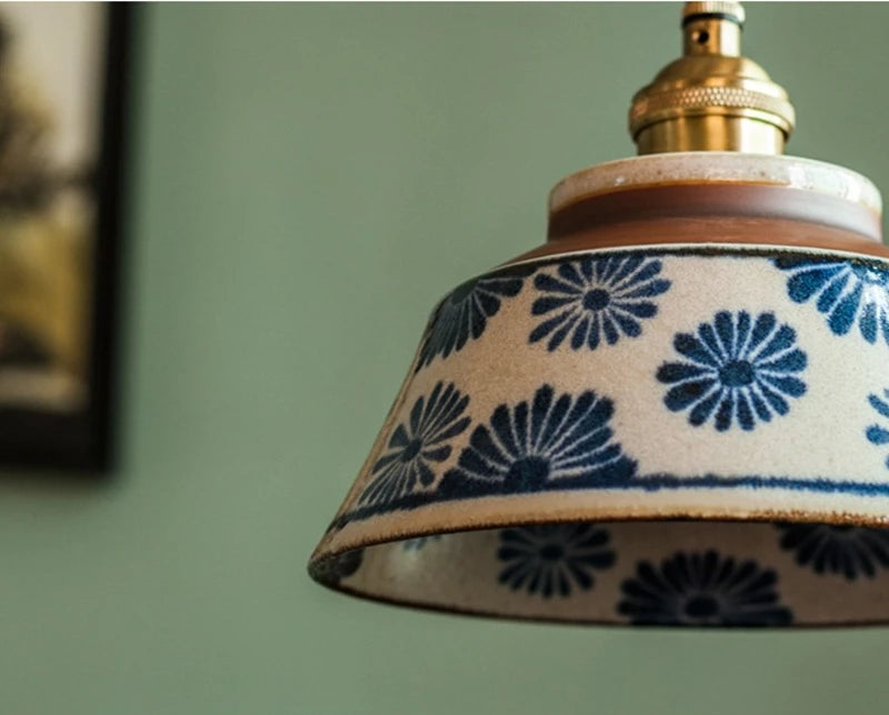 AuroraVerde Donkergroene Keramische Hanglamp - hanglampen - detail