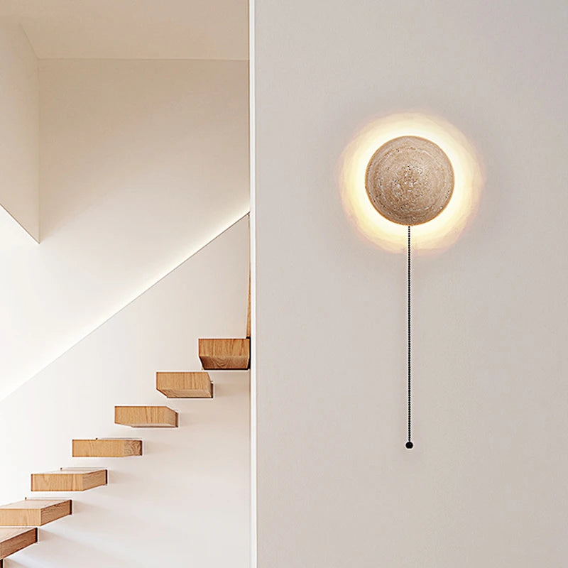 Wabi Sabi Marmeren Wandlamp - wandlamp - sfeerbeeld