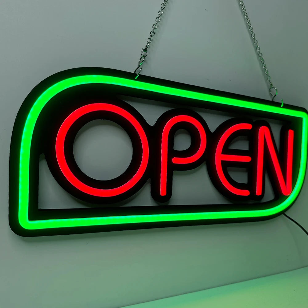 BrightGlow Pro Neon OPEN Bord - wandlamp - in de kamer