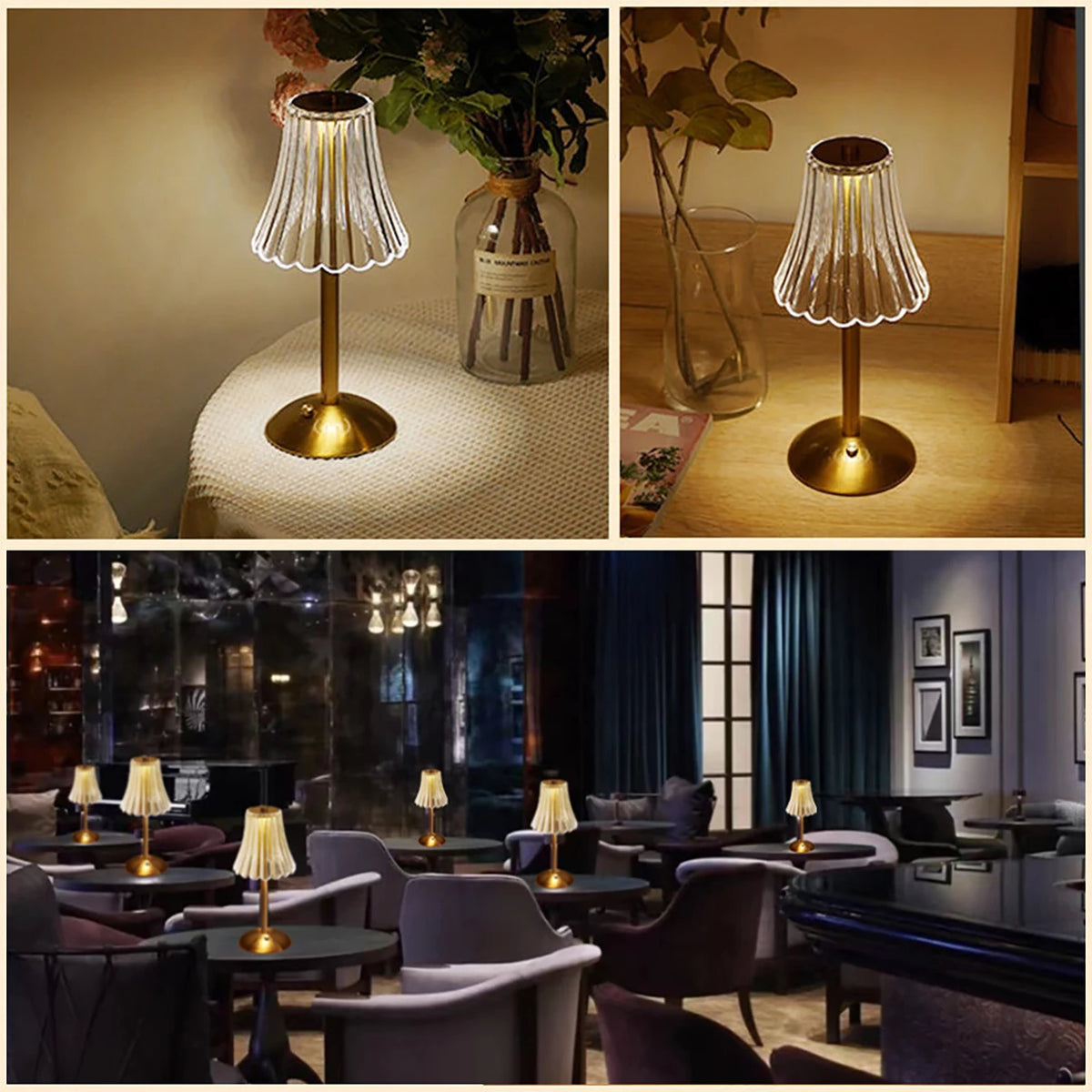 Aurora CrystalTouch – Klassieke Kristallen LED Tafellamp met Touchfunctie - tafellampen - materiaaldetail