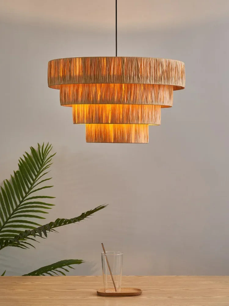 ZENLUMI Japanse Rieten Hanglamp - hanglampen - verlicht