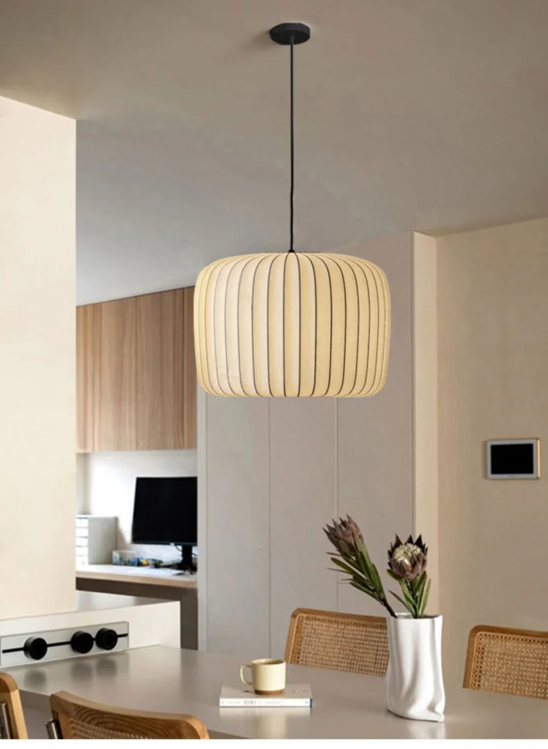 Modern Japanese Wabi Sabi Zijdehanglamp - plafondlampen - gemonteerd