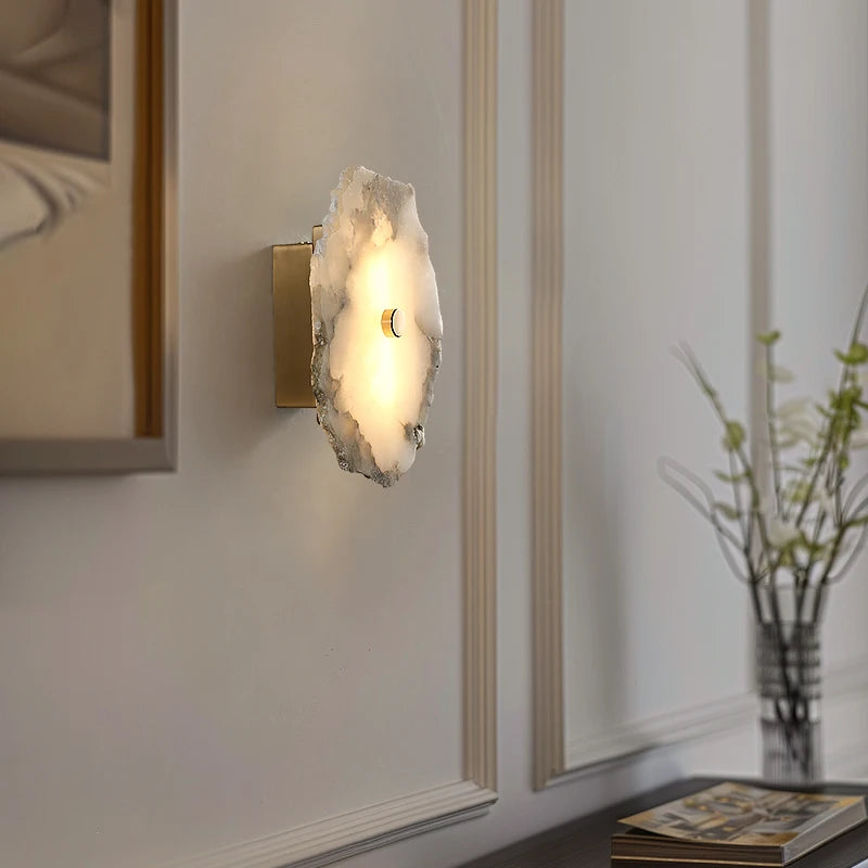 LUMARA Spaanse Alabaster Wandlamp - wandlamp - detail
