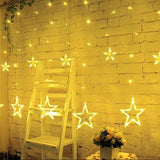 LumiSter 3.5M Star Curtain Lights – 138 LED Fairy Lights Christmas Lights