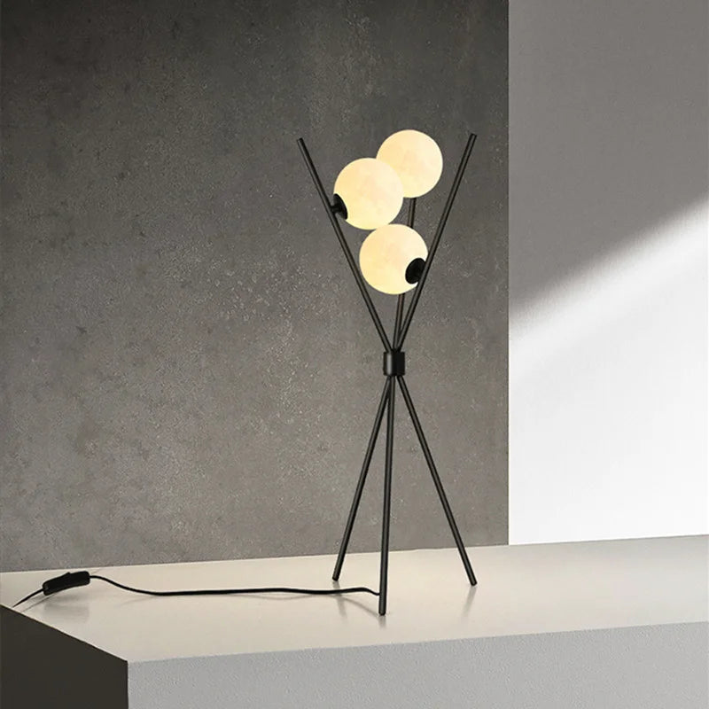 LunaGlow 3D Maan Vloerlamp – Elegante LED Tripod Lamp voor Woonkamer, Slaapkamer & Studieruimte - vloerlamp - verlicht