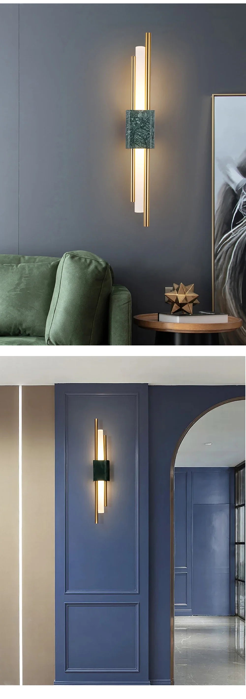 Modern Luxe Marmeren LED Wandlamp - wandlamp - in de kamer