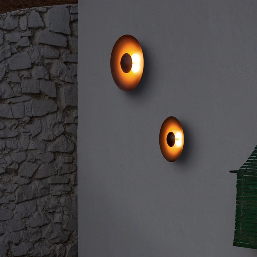 NordicGlow – Moderne Houten Rond LED Wandlamp - wandlamp - in de kamer