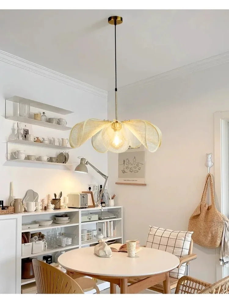 SabiFlora Wabi-Sabi Stoffen Hanglamp - plafondlamp - verlicht