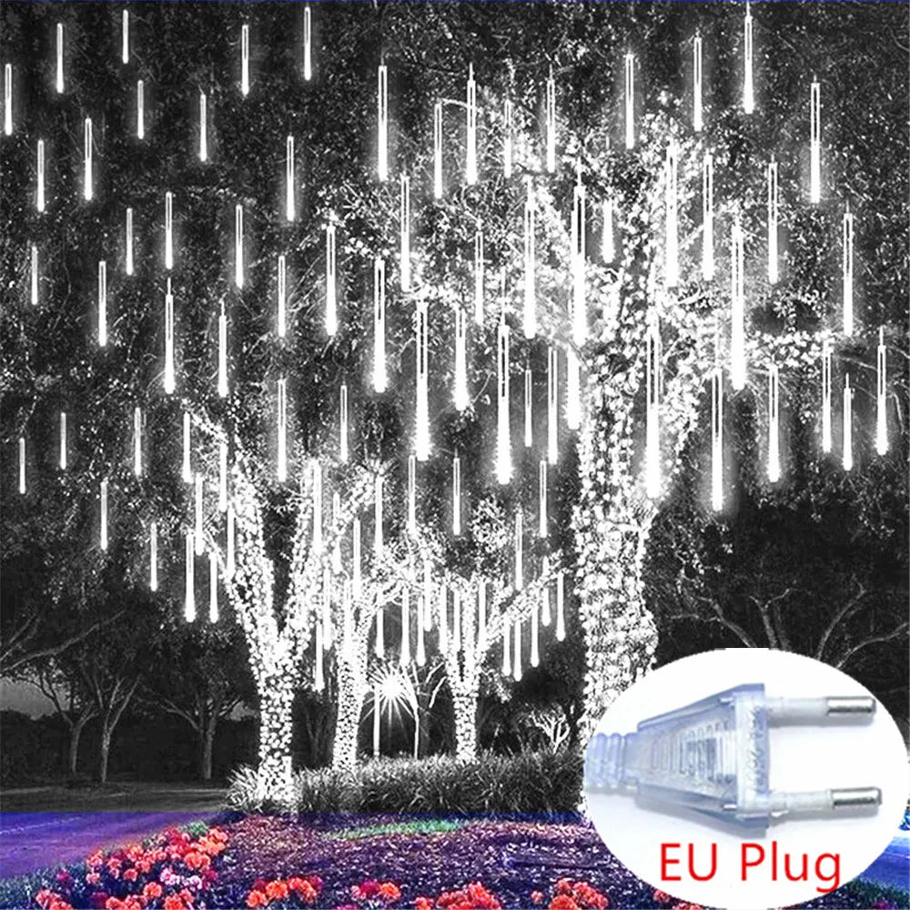 LumiRegen 50cm LED Falling Stars Rain Christmas Lights