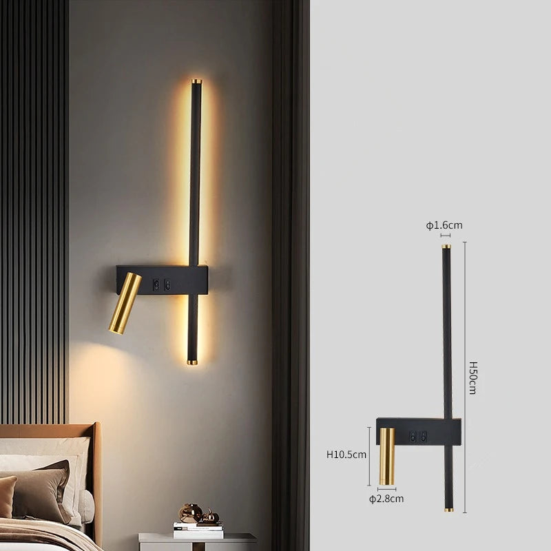 AuroraLuma Nordic Dual LED Wandlamp - wandlamp - detail