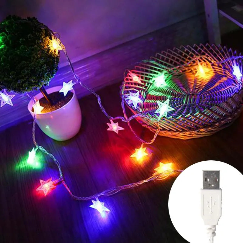 StellaGlow LED Sterren Sfeerverlichting – 51-100 LED’s Batterijgevoed - buitenverlichting - zijaanzicht