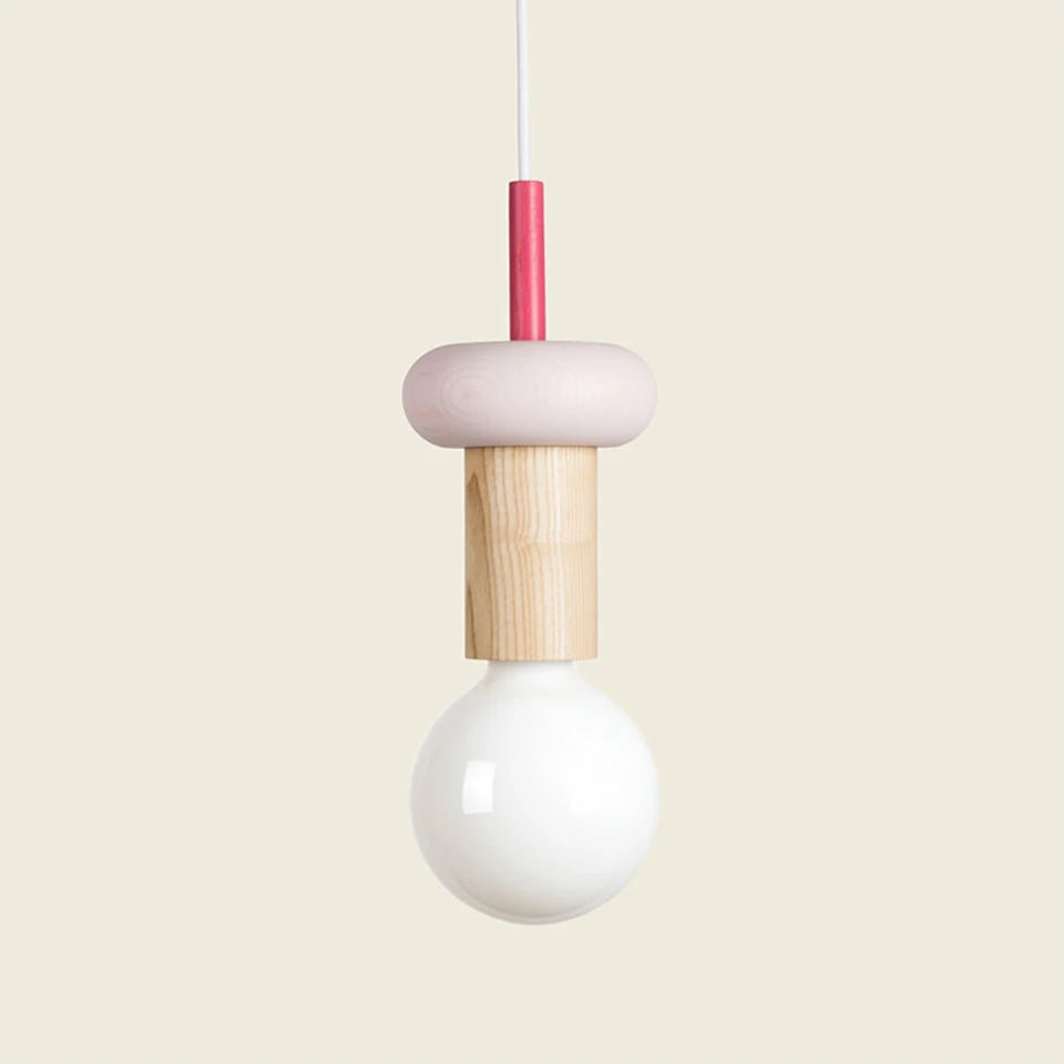 Nordic Wooden Glow - plafondlamp - close-up