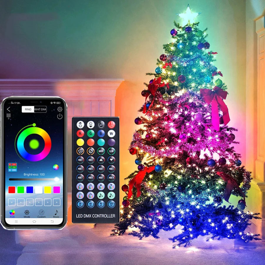 LUMISHOW RGB Smart LED Kerstslinger – 10M/20M - buitenverlichting - detail
