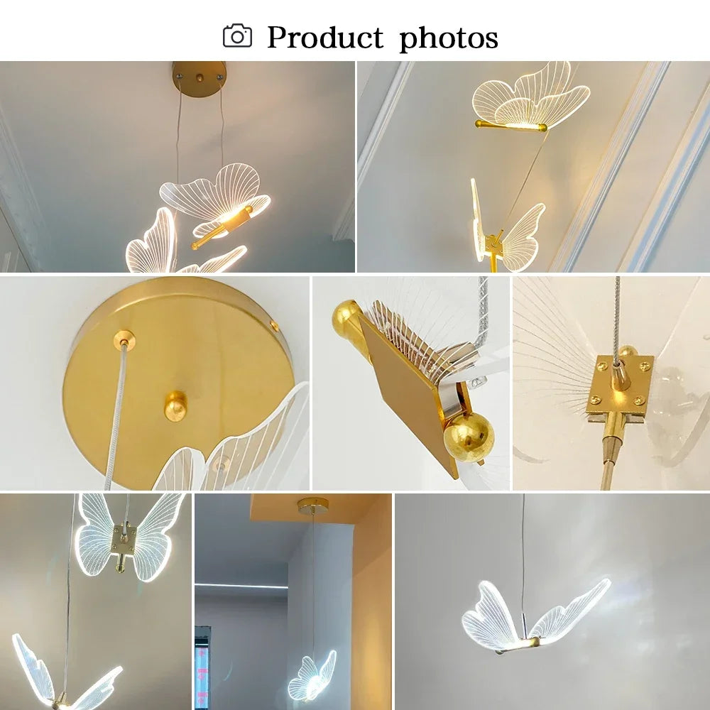 AuréaButterfly Moderne LED Vlinder Hanglamp - plafondlamp - verlicht