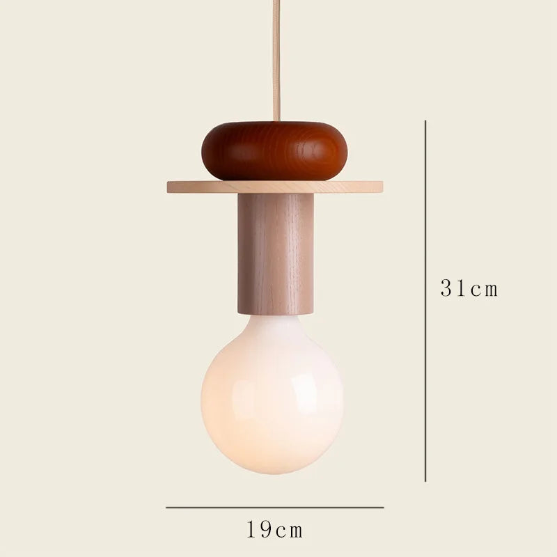 Nordic Wooden Glow - plafondlamp - sfeerbeeld