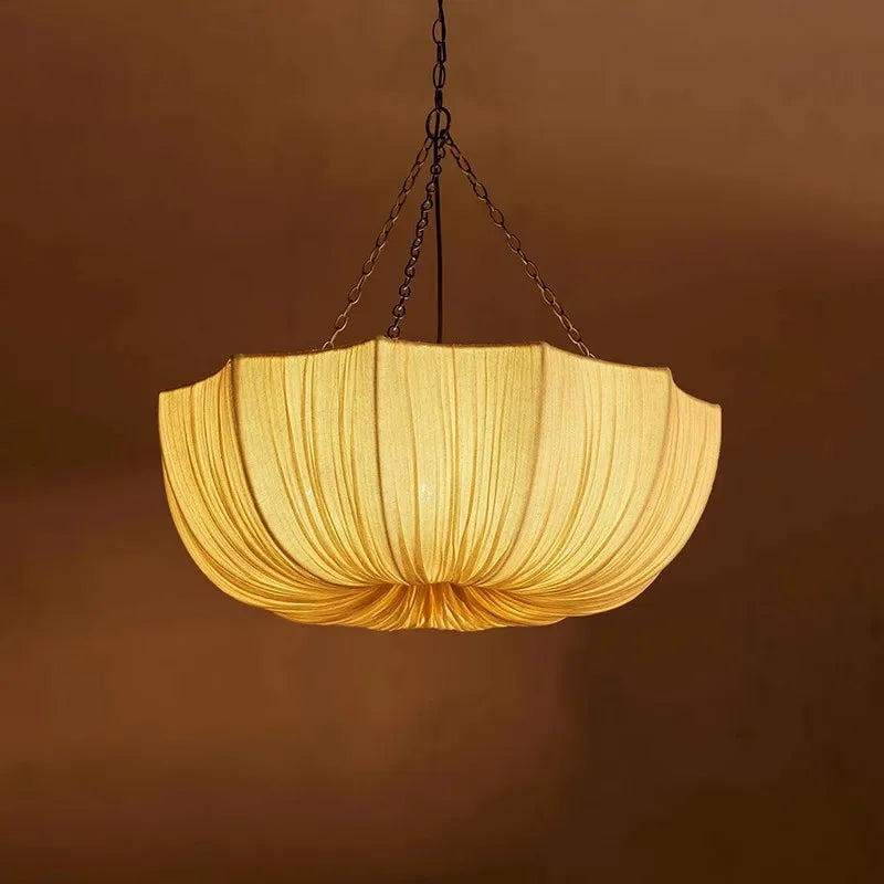 KumoWabi Japanse Wabi-Sabi Stoffen Hanglamp - plafondlamp - in de kamer