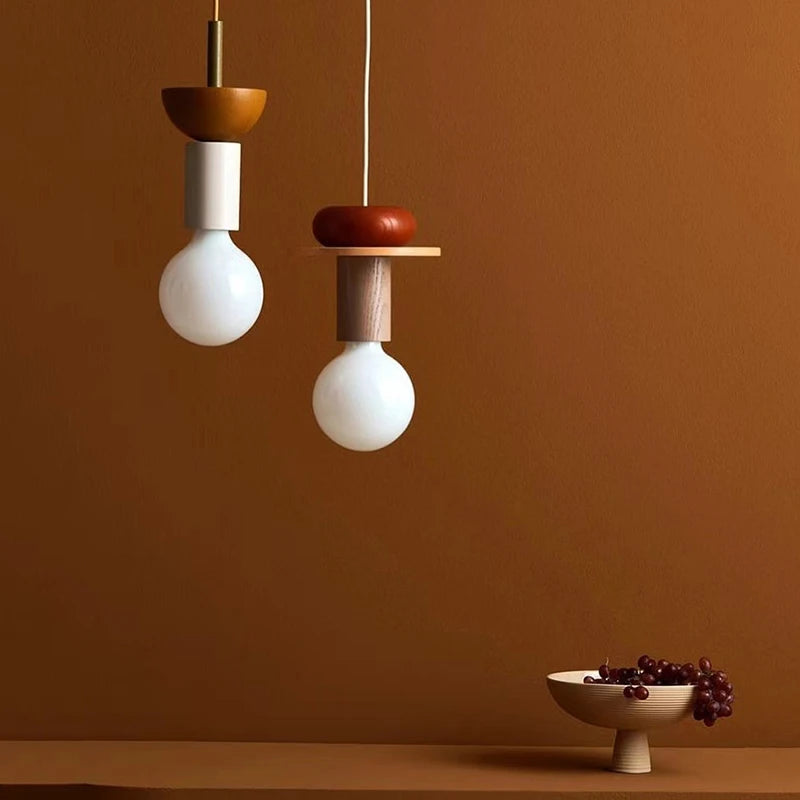 Nordic Wooden Glow - plafondlamp - detail