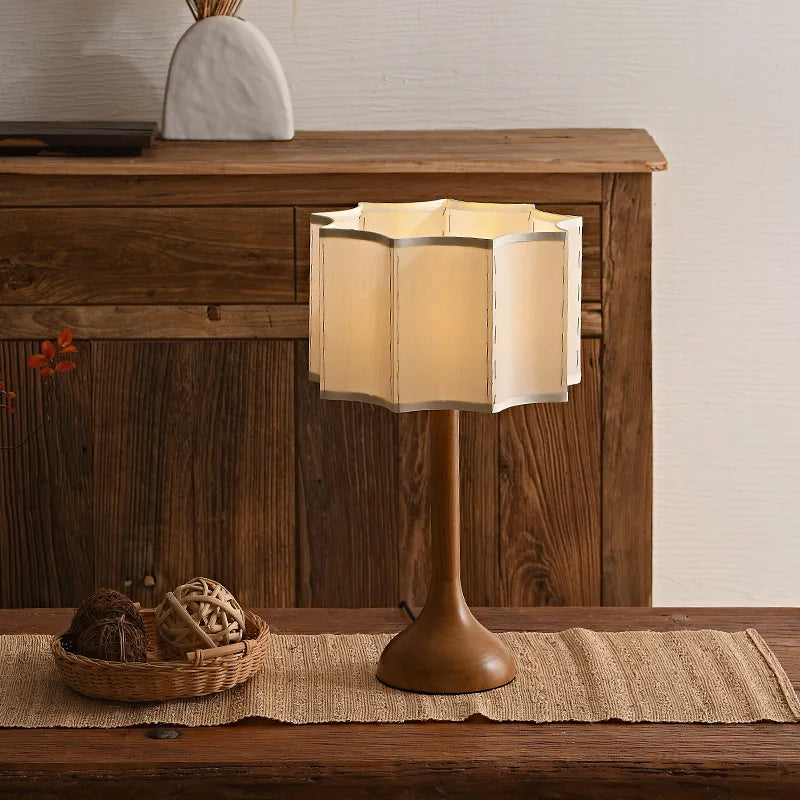 Wabi Sabi Houten Staande Vloerlamp - wandlamp - in de kamer