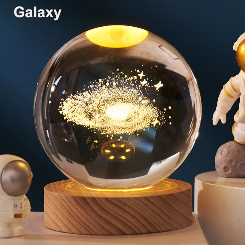Lumea Galaxy Kristallen Nachtlamp - tafellampen - zijaanzicht