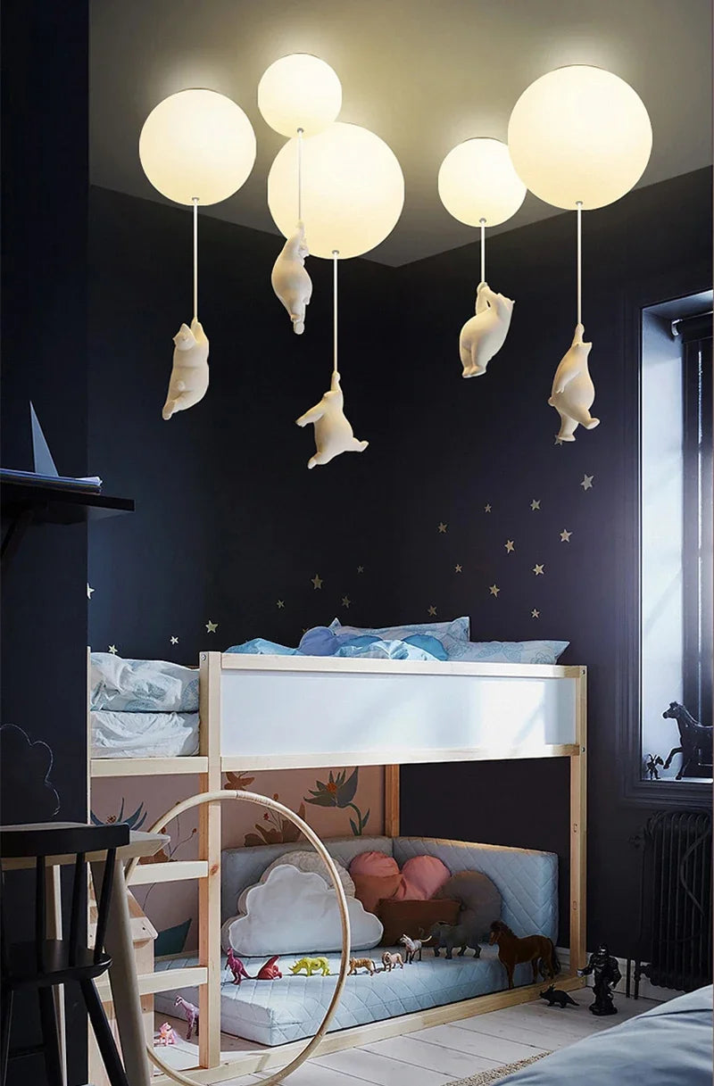 PolarGlow Designer IJsbeer Kroonluchter - hanglampen - gemonteerd