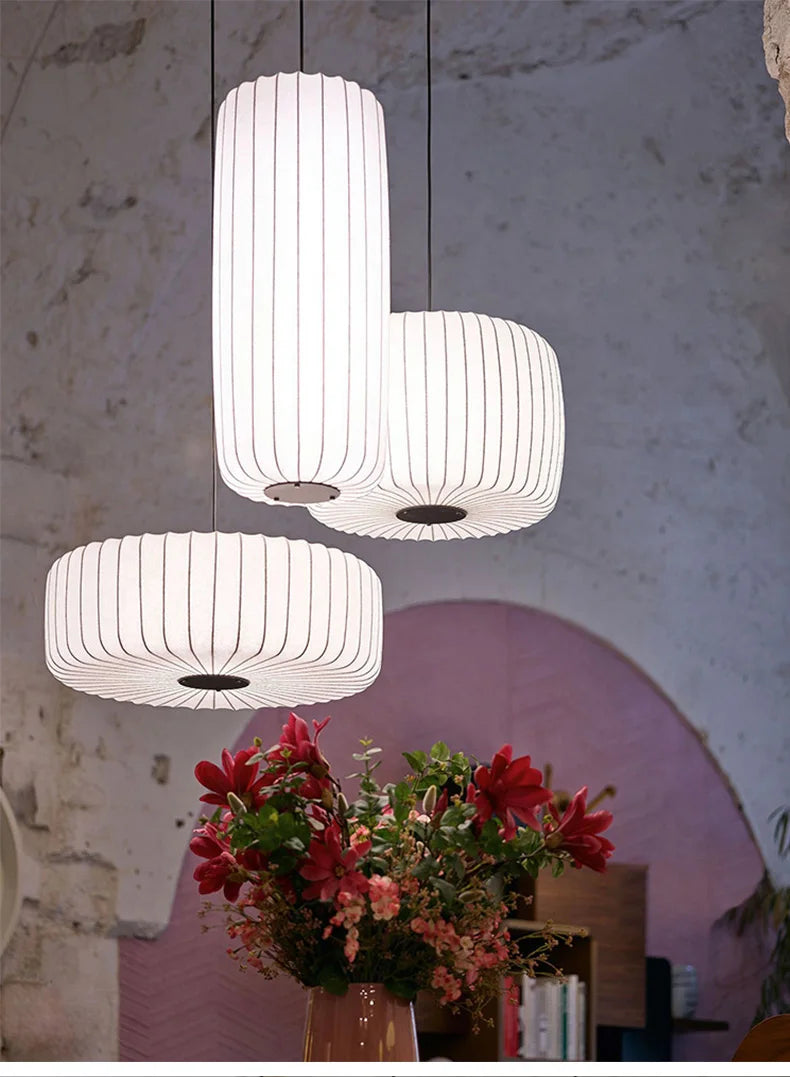 Modern Japanese Wabi Sabi Zijdehanglamp - plafondlampen