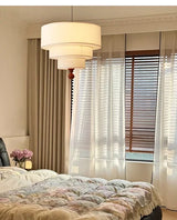 Boho Green Fabric Hanging Lamp