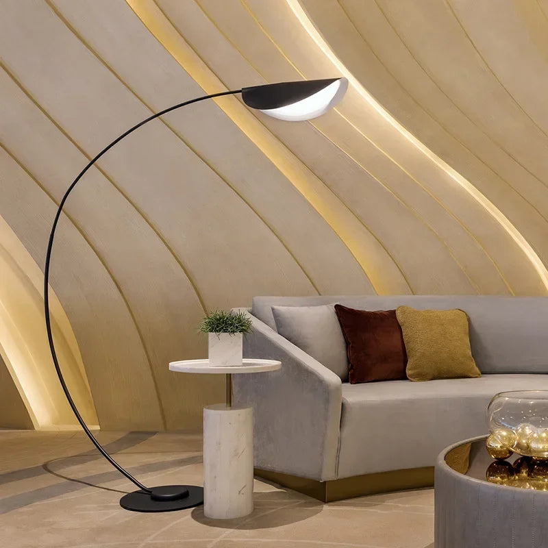 LumiArc Moderne Parabolische LED Vloerlamp - vloerlamp - sfeerbeeld