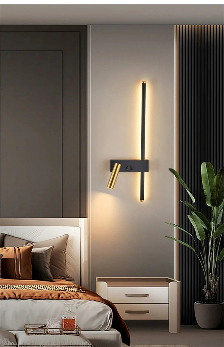 AuroraLuma Nordic Dual LED Wandlamp - wandlamp - in de kamer