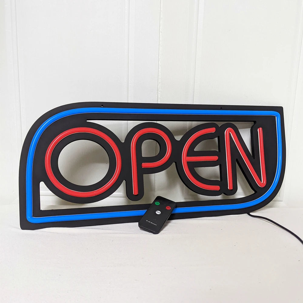 BrightGlow Pro Neon OPEN Bord - wandlamp - gemonteerd