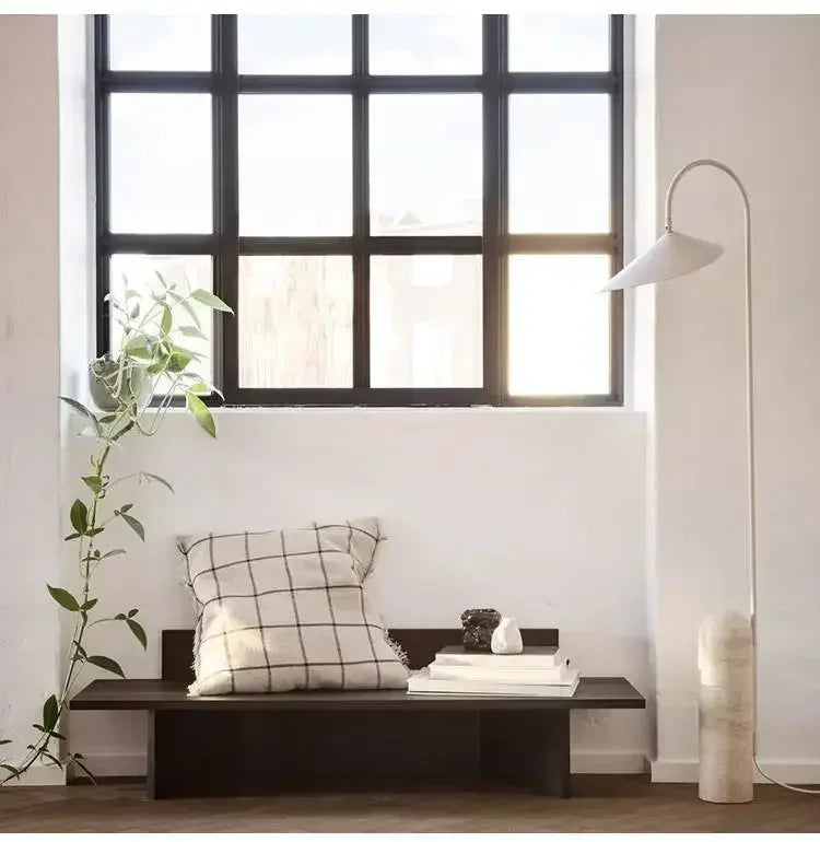 Nordic Arum | Minimalistische Design Vloerlamp met Marmeren Basis - vloerlampen - in de kamer