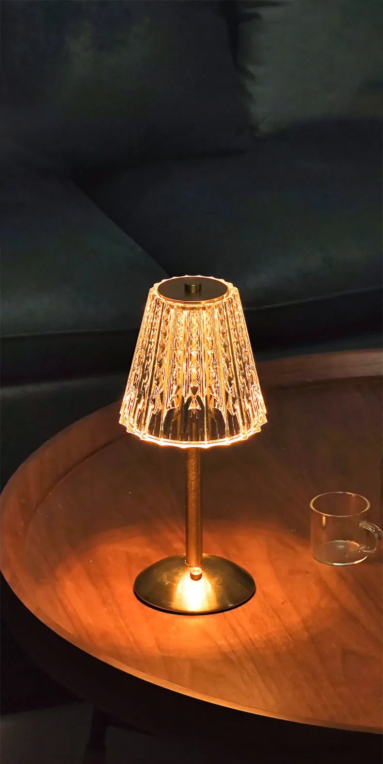 Aurora CrystalTouch – Klassieke Kristallen LED Tafellamp met Touchfunctie - tafellampen - in de kamer