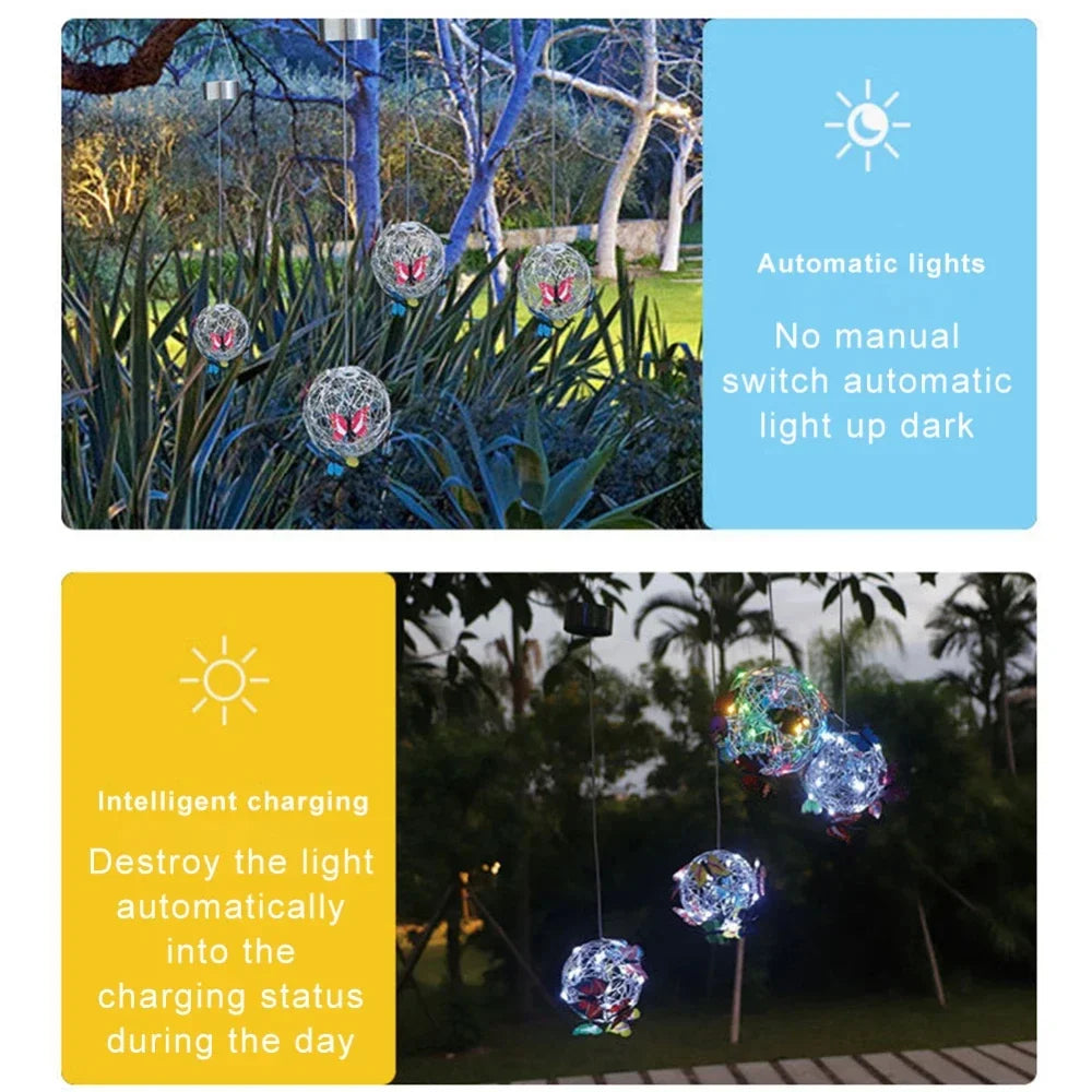 SOLABLOOM Solar Vlinderbol Hanglamp - buitenverlichting - afmetingen
