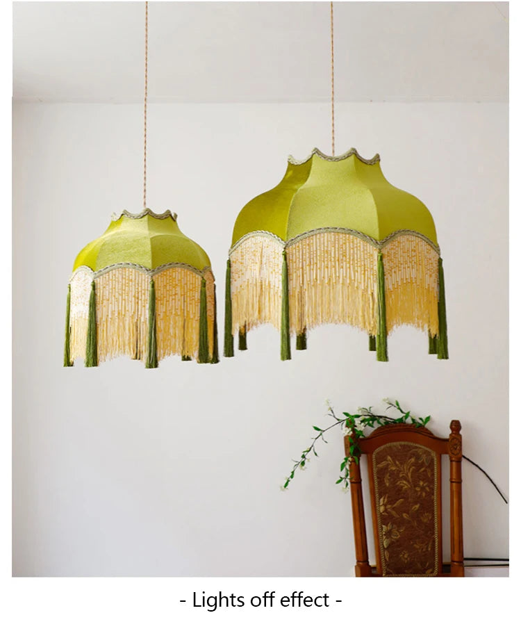 ChâteauLumière Franse Retro Koper & Stoffen Kwast Chandelier - hanglampen - in de kamer