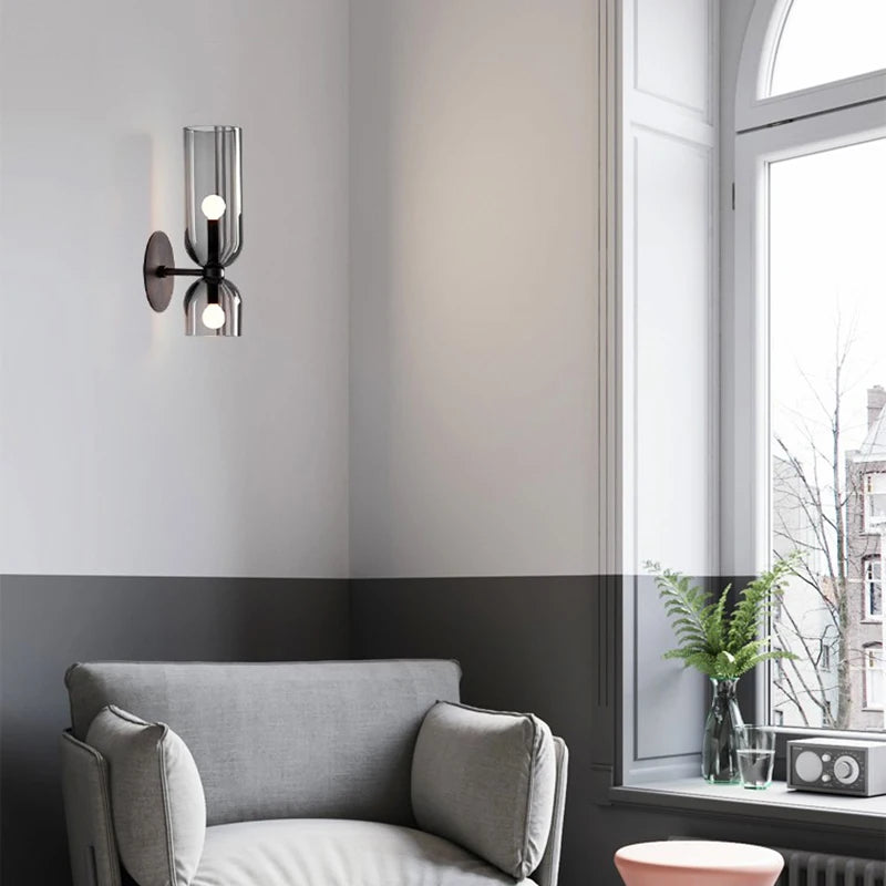 AuroraNord Luxe Glazen Wandlamp - wandlamp - zijaanzicht