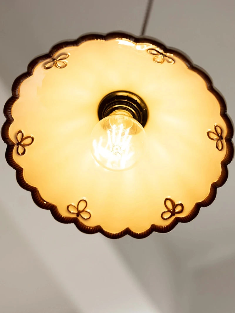 AuroraVerde Donkergroene Keramische Hanglamp - hanglampen - close-up