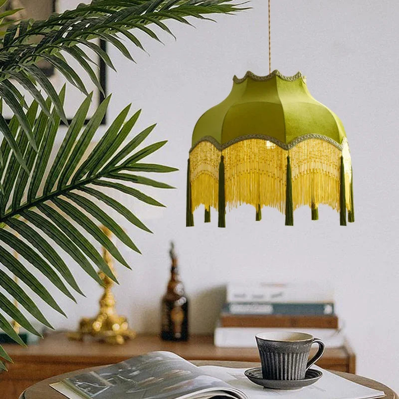 ChâteauLumière Franse Retro Koper & Stoffen Kwast Chandelier - hanglampen - in de kamer