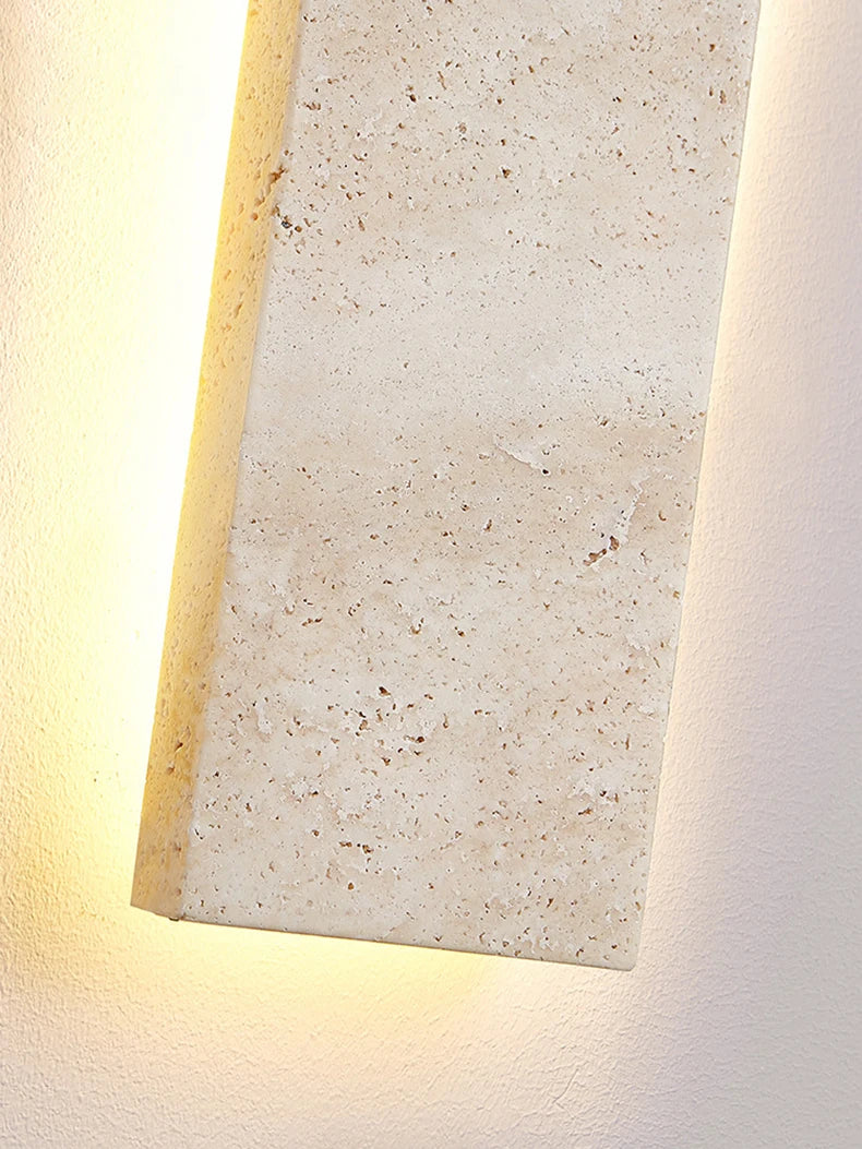 StoneGlow Recta – Moderne Wandlamp van Natuursteen - wandlamp - close-up