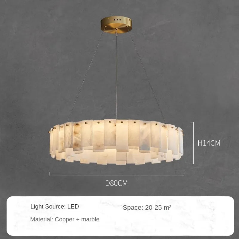 LumiMarble | Elegant Marble & Copper Pendant Lamp