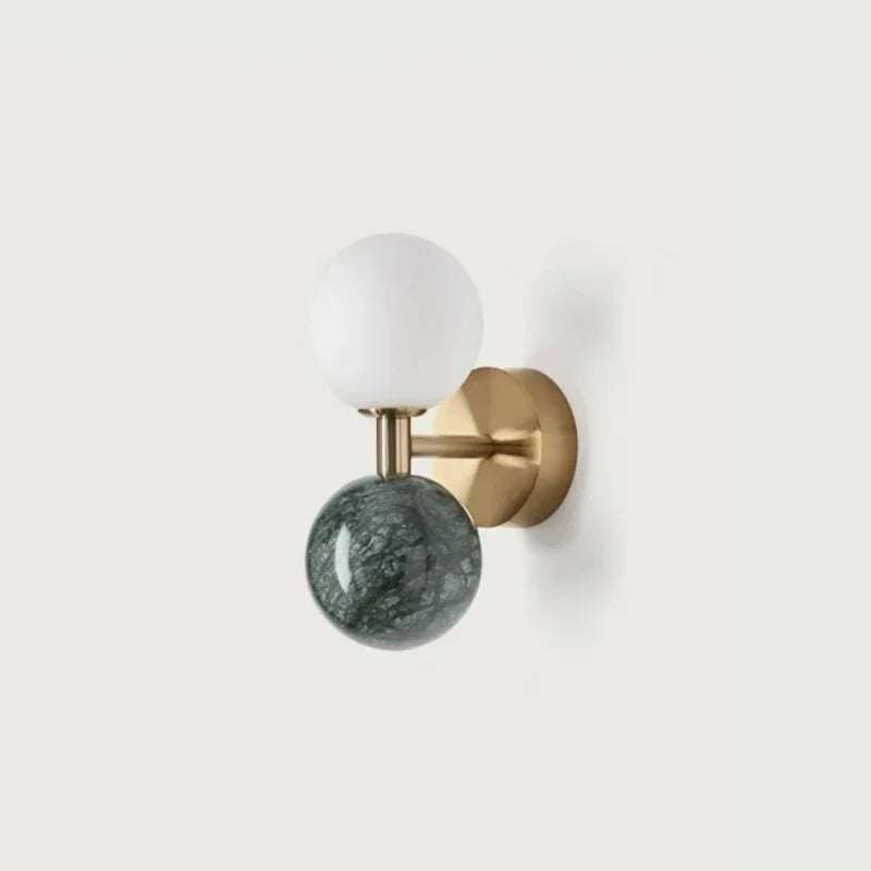 Nordic Marble Glow – Luxe LED Wandlamp van Marmer - wandlamp