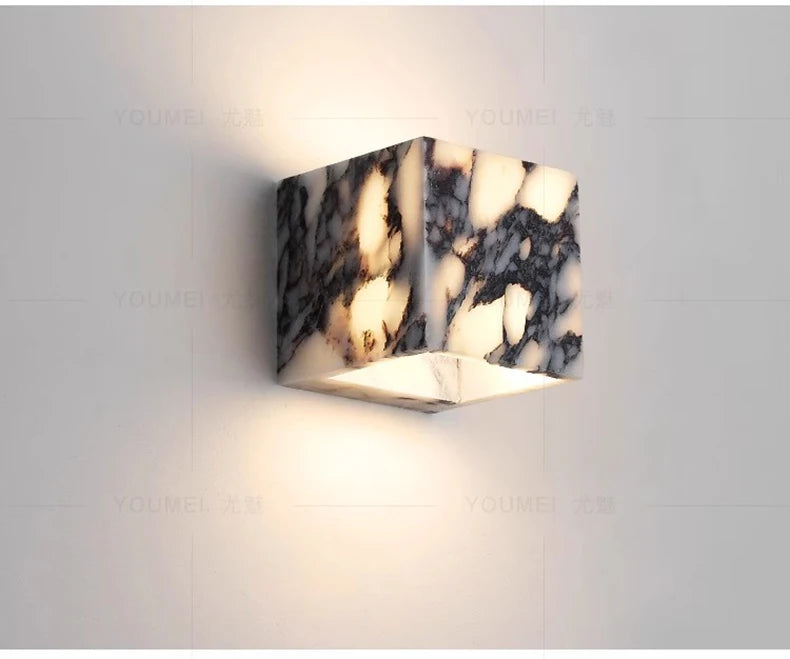 LUMARIS MarbleGlow LED Wandlamp - wandlamp - zijaanzicht